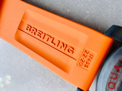 OGF Factory 1:1 Breitling Endurance pro 44mm Black dial orange Rubber Strap quartz movement