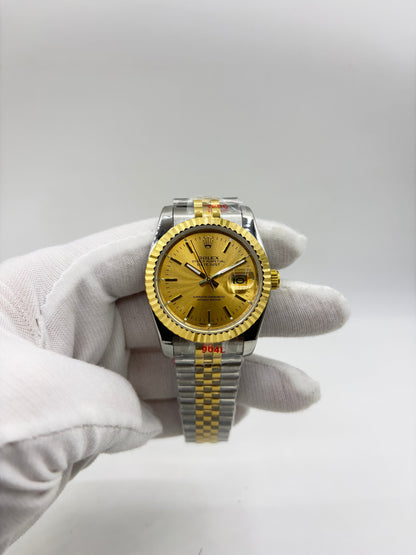 Rolex Datejust 36 Yellow Gold Champagne Index Dial Ref.126233