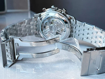 BLS Factory 1:1 Breitling Navitimer 01 Best Edition SS Salmon Dial A7750