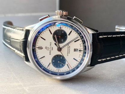 GF Factory 1:1 Breitling Premier B01 Chrono SS 42mm Best Edition White/Black Dial A7750