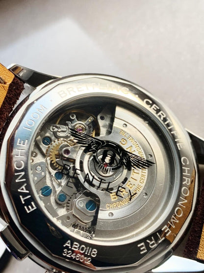 GF Factory 1:1 Breitling Premier B01 Chrono SS 42mm Best Edition Brown textured Dial A7750