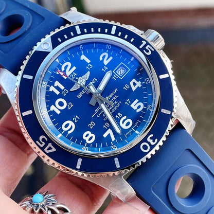 GF Factory 1:1 Breitling SuperOcean II 44mm Best Edition Blue Dial A2824
