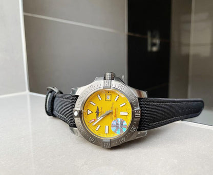 GF Factory 1:1 Breitling Avenger II Seawolf PVD Best Edition Yellow Dial A2824 V2