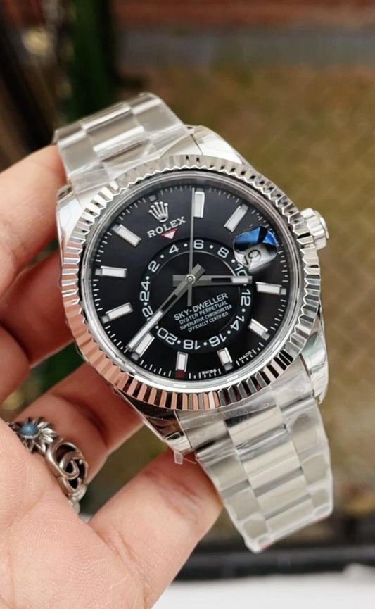 Noob FACTORY 1:1 Rolex Sky-Dweller 326934 SS Best Edition Black Dial A23J