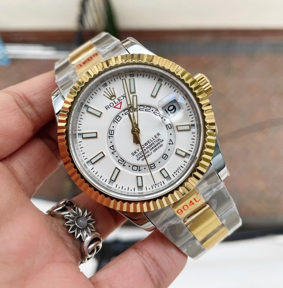 Noob FACTORY 1:1 Rolex Sky-Dweller 326934 SS Best Edition White Dial A23J