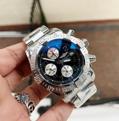 GF Factory 1:1 Breitling Avenger II Chronograph 43mm SS Best Edition Gray/White Dial  A7750