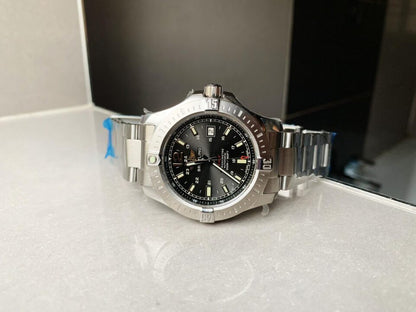 GF Factory 1:1 Breitling Colt Automatic 44mm SS Best Edition BLACK Textured Dial A2824