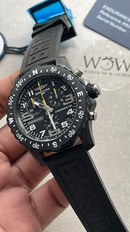 OGF Factory 1:1 Breitling Endurance pro 44mm Army black dial black Rubber Strap quartz movement