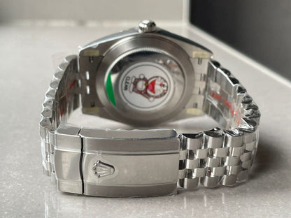 Rolex DateJust Men “wimbledon”SS Grey textured Dial Roman Markers