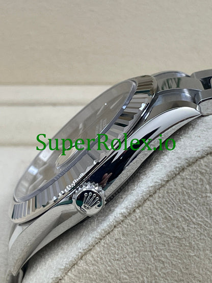 Rolex Datejust 41 Steel and White Gold Black Index Dial Ref.126334